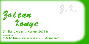 zoltan konye business card